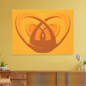 Zeitgenössisches abstraktes Herz im Herzen  Leinwanddruck (Insitu (Wohnzimmer))