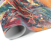 Zeitgenössisches abstraktes Kunst-Geschenkpapier Geschenkpapier (Rolleneckpunkt)