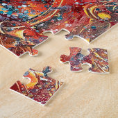 Zeitgenössisches abstraktes Kunstpuzzle Puzzle (Seite)