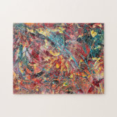 Zeitgenössisches abstraktes Kunstpuzzle Puzzle (Horizontal)