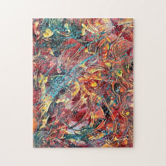 Zeitgenössisches abstraktes Kunstpuzzle Puzzle (Vertikal)