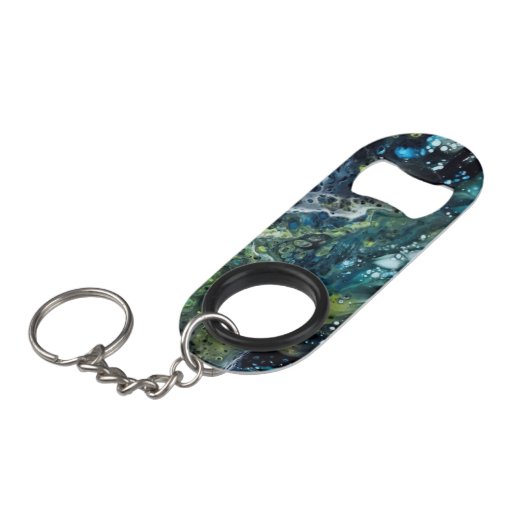 Zeitgenössisches abstraktes Muster. Mini Flaschenöffner (Vorderseite Schrägansicht)