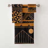 Zeitgenössisches afrozentrisches Design Badhandtuch Set (Insitu)