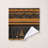 Zeitgenössisches afrozentrisches Design Badhandtuch Set (Waschlappen)