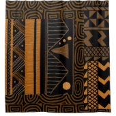 Zeitgenössisches afrozentrisches Design Duschvorhang (Vorderseite)