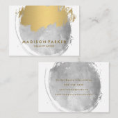 Zeitgenössisches Aquarell-Gold Visitenkarte (Vorne/Hinten)