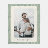 Zeitgenössisches Arch Line Art Sage Personalisiert Fleecedecke (Vorderseite)