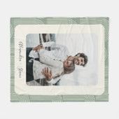 Zeitgenössisches Arch Line Art Sage Personalisiert Fleecedecke (Vorderseite (Horizontal))