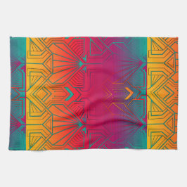 Zeitgenössisches Art Deco Geschirrtuch