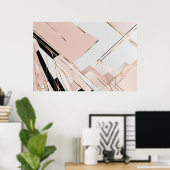 Zeitgenössisches Art Deco Inspiriert Poster (Heimbüro)