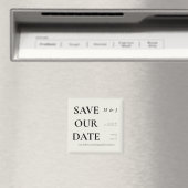 Zeitgenössisches Beige Monogramm Rettet unser Datu Magnet (In Situ (Geschirrspüler))