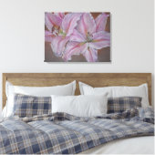 Zeitgenössisches Bild von zwei großen Blume der ro Leinwanddruck (Insitu (Schlafzimmer))