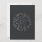 Zeitgenössisches Black Paper schneiden Mandala Hoc Einladung (Rückseite)