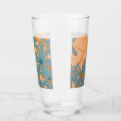 Zeitgenössisches Blattdesign in Pfirsich  Glas (Rechts)