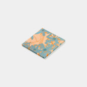 Zeitgenössisches Blattdesign Pfirsich Post-it Klebezettel (angewinkelt)