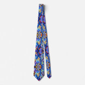 Zeitgenössisches Blau Abstrakt - tiefe Illusion Krawatte (Vorderseite)