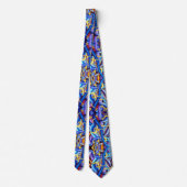 Zeitgenössisches Blau Abstrakt - tiefe Illusion Krawatte (Rückseite)