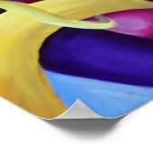 Zeitgenössisches Blau Abstrakt - tiefe Illusion Poster (Ecke)