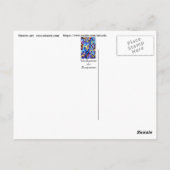 Zeitgenössisches Blau Abstrakt - tiefe Illusion Postkarte (Rückseite)