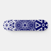 Zeitgenössisches blaues Muster Skateboard (Horizontal)