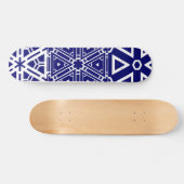 Zeitgenössisches blaues Muster Skateboard (Horizontal)