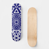 Zeitgenössisches blaues Muster Skateboard (Vorderseite)