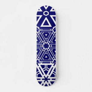 Zeitgenössisches Blaues Muster Skateboard