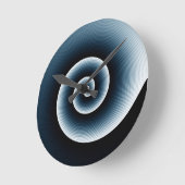 Zeitgenössisches Blue Stylish Twirl Muster Runde Wanduhr (Winkel)