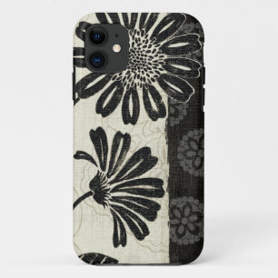 Zeitgenössisches Blumen in Schwarzweiss Case-Mate iPhone Hülle