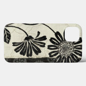 Zeitgenössisches Blumen in Schwarzweiss Case-Mate iPhone Hülle (Rückseite (Horizontal))