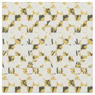 Zeitgenössisches Blumenmosaik-Quilt botanisches Mo Stoff