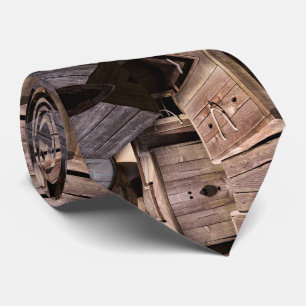 Zeitgenössisches braunes Holzmuster Krawatte