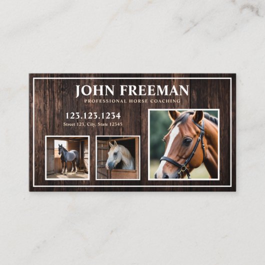 Zeitgenössisches braunes Waldhorn-Foto Visitenkarte (Vorderseite)