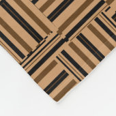 Zeitgenössisches Brown und schwarze Fleece-Decke Fleecedecke (Ecke)