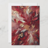 Zeitgenössisches Burgund-Elegance-Verpflichtungser Einladung (Rückseite)