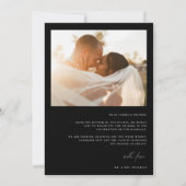 Zeitgenössisches Chic Minimalistisch Wedding Foto Dankeskarte (Rückseite)