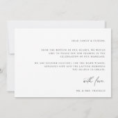 Zeitgenössisches Chic Minimalistisch Wedding Foto Dankeskarte (Rückseite)
