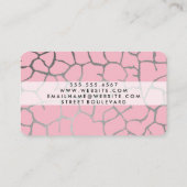 Zeitgenössisches Chic-Muster rosa Visitenkarte (Rückseite)