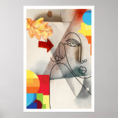 zeitgenössisches Dekor der weiblichen Mauer, Poster (Vorne)