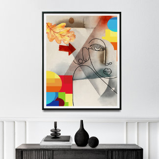 zeitgenössisches Dekor der weiblichen Mauer, Poster
