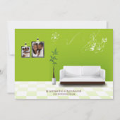 Zeitgenössisches Dekorhousewarming-Party laden ein Einladung (Rückseite)