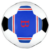 Zeitgenössisches Design Blau Weiß und Rot Fußball (Gedreht)