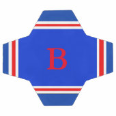 Zeitgenössisches Design Blau Weiß und Rot Fußball (Flach)
