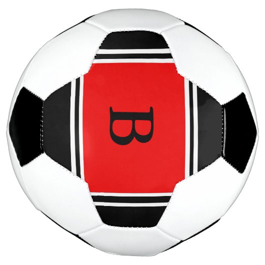 Zeitgenössisches Design rot/schwarz Fußball (Gedreht)
