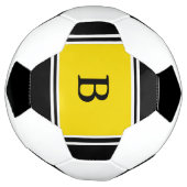 Zeitgenössisches Design schwarz/gelb Fußball (Gedreht)