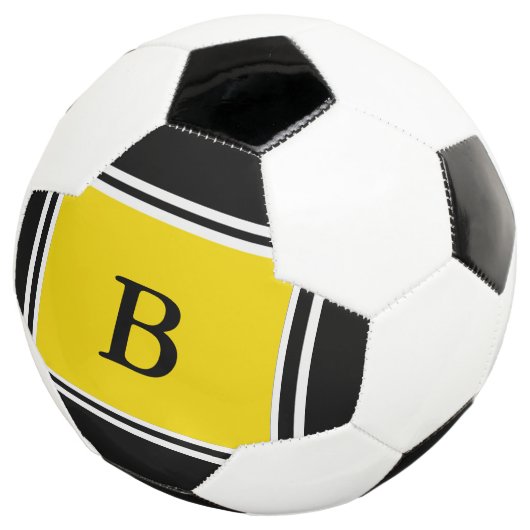 Zeitgenössisches Design schwarz/gelb Fußball (Dreiviertel)