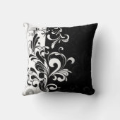 Zeitgenössisches Drehkissen mit schwarzem und weiß Kissen (Rückseite)