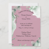 zeitgenössisches dusky pink periwinkle Wedding Ein Einladung (Vorderseite)