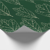 Zeitgenössisches Eichenholz-Blätter-Musterpapier Geschenkpapier (Ecke)