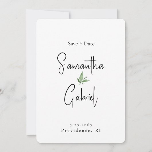 Zeitgenössisches Einfaches Foto Hochzeitsszenario Save The Date (Vorderseite)